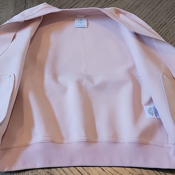 Blush pink light bomber jacket size S Outline NWOT - Picture 6 of 9